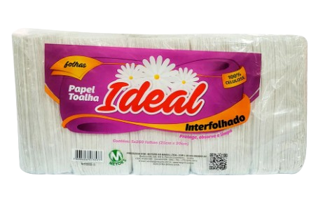 Papel Toalha Ideal 1000fls Celulose